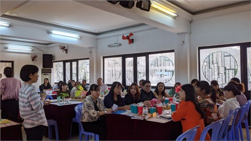 Tập huấn nghiệp vụ thư viện  Giúp học sinh tương tác với sách thông qua các hoạt động đọc  năm học 2020 - 2021.